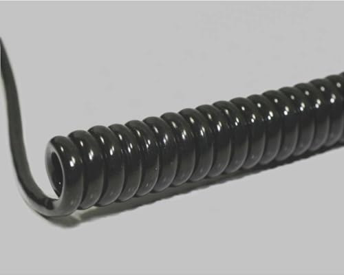 BKL ELECTRONIC 1506221 Spiralkabel Li12Y11Y 400mm / 1600mm 5 x 0.75mm² schwarz 1 Stück
