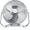 Brandson - Macchina del Vento - L’Originale Ventilatore da Pavimento - Diametro 57 cm - 3 Velocitá - 200W di Potenza Max - Molto Potente – Tutto in Metallo Total Argento