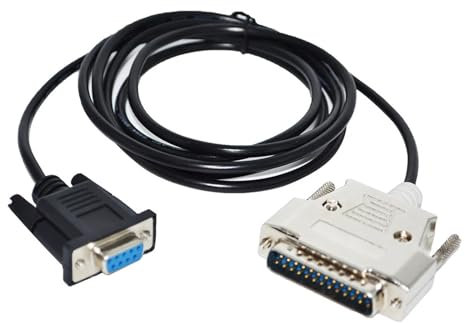 YUANFAHHH câble de programmation Adaptateur RS232 D-SUB 9 broches DB9 femelle vers DB25 25 broches mâle for programmation PLC F2-232CAB-1 CÂBLE for FX-232AW/FXON-232ADP(1.8M)