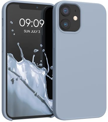 kwmobile Case Compatible with Apple iPhone 12 mini Case - TPU Silicone Phone Cover with Soft Finish - Light Blue Matte