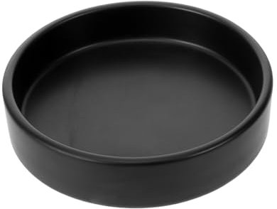 POPETPOP 1pièces Soucoupe Céramique Noire pour Pot De Fleurs Drip Tray Rond pour Plantes Intérieur Support Durable Et Pratique Petit Modèle Design Élégant pour Drainage Optimal