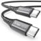 deleyCON 1m USB-C Kabel (USB 3.2 Gen2 100W & 10Gbit/s) Ladekabel Datenkabel 4K@60Hz für Ladegerät iPhone 16 15 Pro Max Airpods Watch Samsung Galaxy S25 S24 S23 iPad MacBook Tablet Switch PS5 SSD