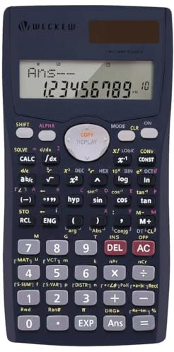 WECKEW Scientific Calculator 401 Functions 2-line Display with Slide-on Cover for Secondary School Students (991MS)