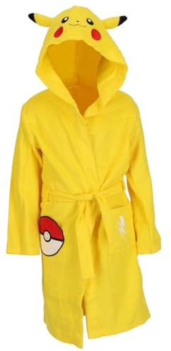 POKEMON - Peignoir de bain Pikachu - 100% Coton - 300 GSM - Jaune