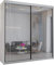SLIDING WARDROBE 4U Seelma Storage Full Mirror Sliding Door Wardrobe – Unique Style, 4 Colors & 2 Sizes to Suit Any Space (White, 203cm)