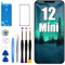DTD Replacement Screen for iPhone 12 Mini LCD Retina 5.4 Inch FHD Display COF, Touch Screen Digitizer with Repair Tool Kit, Waterproof Adhesive Tape and Protocol