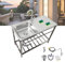 Bliajkswyr Portátil Fregadero Independiente para Exteriores Fregadero De Acero Inoxidable con Grifo 75x40x75cm Lavabo Móvil 1 Lavabo para Cocina Jardín Exterior Fregadero con Patas Acero
