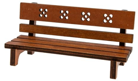 BESTonZON Miniatur-gartenbank Aus Holz Puppenhaus-parkbank Mini-Bank-dekor Gartenbank Miniatur Für Miniatur-landschaftsszenen