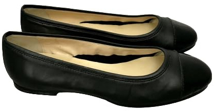 Camarri dal 1916 Ballerina in Pelle Nera con Punta Vernice, 35