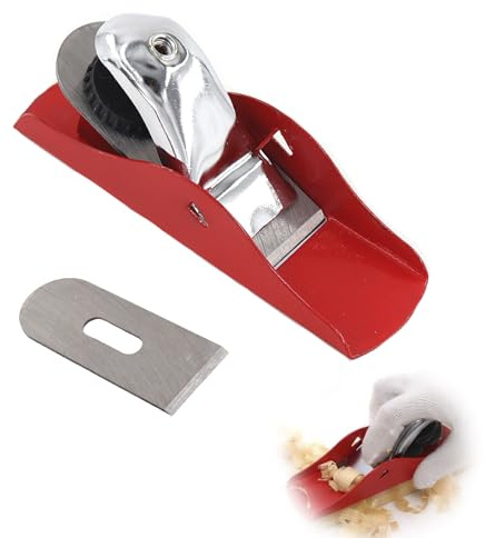 Wood Planer Hand Tool, 1Pcs Wood Plane with 1Pcs Spare Blades, 4.5 cm Wood Door Plane for Furniture Repair, DIY Wood Crafts