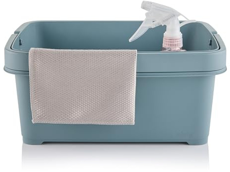 Minky Storage Caddy with Divider, 10L Capacity, Foldaway Handle, UK Made