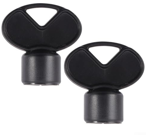Niceminiwall Roll Carton Key for Toilet Paper Dispenser, 2 Pack Plastic Replacement Lock Keys Compatible with Commercial Bathroom Holders, Black (3.0 x