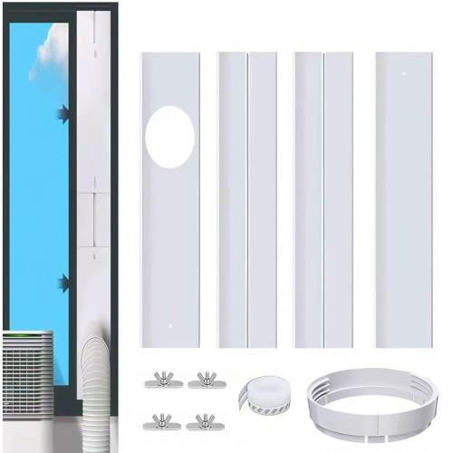 Fensterabdichtung Klimaanlage Platte für Mobile Klimageräte, 4 Stück Fenster Klimaanlage Abdichtung Kit, Fensterdurchführung Klimaanlage, für Klimaanlage Abluftschlauch 150mm für Schiebefenster