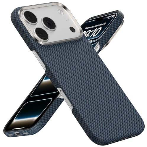 BENKS ArmorTint Magnetic Case for iPhone 17 Pro Max Compatible with Magsafe, Ultra Slim & Lightweight Phone Case Built with Kevlar Aramid Fiber, Caseless Touch Feeling, Starlight Blue