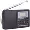 Richer-R Tragbares Digitales Radio, Digital Uhrenradio FM/AM/SW/LW Vollband Radio Vollfrequenzempfänger,Multi-Band-Radio Lautsprecher mit LCD-Anzeige Wecker Externe Antenne Schwarz(Schwarz)