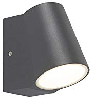 Qazqa - Modern Außenleuchte I Wandleuchte fur Außen I Gartenlampe I Gartenleuchte Anthrazit mit Hell-Dunkel-Sensor inkl. LED - Uma I Außenbeleuchtung - Aluminium Rund - I LED