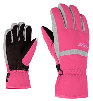Ziener Lejano As(r) Gants de Ski pour Enfant Rose Pop Taille 6 L