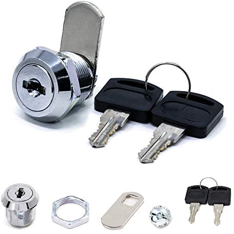 FOGAWA Briefkastenschloss Möbelschloss 16mm Zylinderschloss Verschiedenschließend Zylinder Cam Lock Schrankschloss Spindtürschloss Schubladeschloss Nockenschloss mit 2 Schlüssel