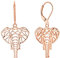 JO WISDOM Damen Ohrringe Elefant Ohrhänger Silber 925,Hängende Tier Schmuck mit Rosévergoldet,Schmuck für Frauen