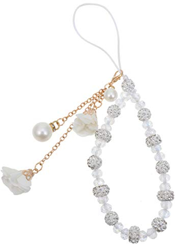 Hemobllo Charme de Téléphone, Longe de Portable, Chaîne de Téléphone Perle, Cordon Portable Cristal, Bracelet, Anti-Perte Dragonne de Lanière