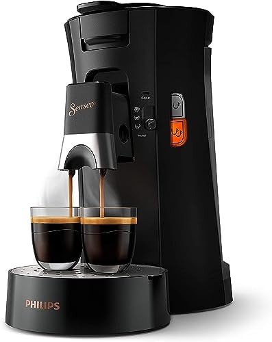 Philips Senseo Select, Kaffeepadmaschine - Kaffeestärkewahl Plus, Memo-Funktion, Aus Recyceltem Plastik, 0.9 Liter, Schwarz (CSA240/60)