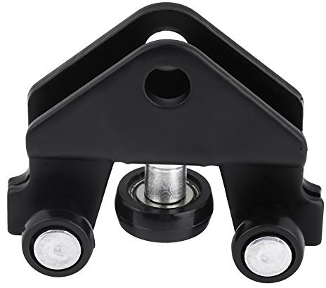 Qiilu Sliding Door Roller Guide, Metal, Black + Silver, 7.7 * 6.5cm/3.0 * 2.6in, Trafic 2000-2010
