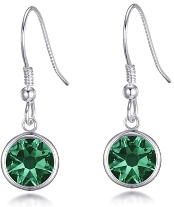 Philip Jones Green Crystal Drop Earrings Created with Zircondia® Crystals