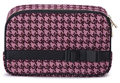 Dizdvizd Beauty Case per Donne, Borsa da Toilette, Trousse Trucchi Cosmetici Organizer - Fucsia