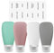 Travel Bottles for Toiletries 90ml, 4 Pack Silicone Travel Toiletries Portable Travel Containers Set Leak Proof Refillable Squeezable Silicone Bottle for Liquid Shampoos, Soap and Cosmetic