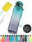 My Vesperbox Minny Gourde anti-fuite pour enfant, avec paille ou passoire, 350 ml, 500 ml, 750 ml, bouteille d'eau légère en Tritan, sans BPA, pour la maternelle, l'école (gris-bleu, 500 ml)