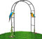 N A Arco Giardino in Ferro, Arco Pergolato da Giardino con Base, Metallo Graticcio Struttura Resistente alle Intemperie Nero,W1.2M*H2.2M