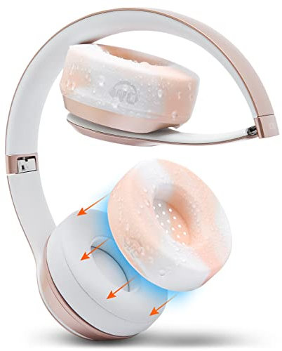 WC SweatZ Solo - Patented Earpad Sweat Covers for Beats Solo 4, Solo 3 & Solo 2, Made by Wicked Cushions | Sweatproof & Machine Washable | Pink Marble