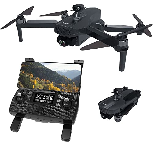 Simulus Drone: Faltbare GPS-Drohne, 4K-Cam, 360°-Abstandssensor, Brushless-Motor, App (Quadcopter, GPS Drone, iPad Halterung)