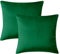Hafaa Fundas Cojin 45x45 cm Terciopelo Decorativo, Suave y Moderna Funda de Cojines Cuadrada por Sala, Sofa Dormitorio Decoracion con Cierre de Cremallera Oculta (Verde Esmeralda)