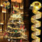 YeahBoom Weihnachtsband Lichter,10M 100 LED Glänzende Band Lichterkette,Schleife Weihnachtsbaum Lichter,Weihnachtsbaum Band,für Indoor Outdoor Weihnachtsbaumschmuck,Party,Hochzeit,Urlaubsdeko