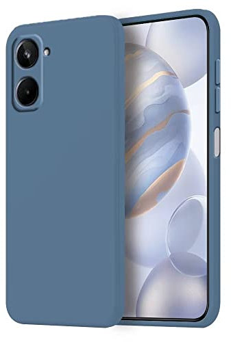 HONLEN Funda Compatible para Realme 10 (4G) Case, (6.4 Inches) Líquida TPU Silicona Cover con Anti-Rasguño, Cáscara Suave Cubierta Lavanda Gris