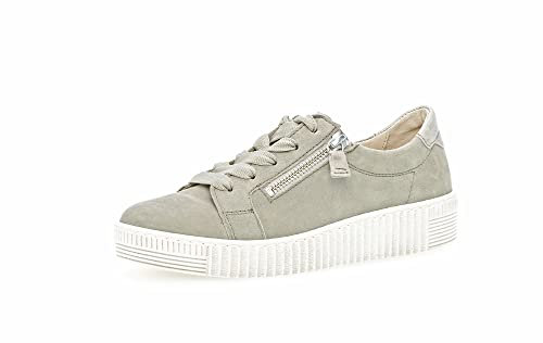 Gabor Damen Low-Top Sneaker, Frauen Halbschuhe,Wechselfußbett,Strassenschuhe,Freizeitschuhe,Turnschuhe,Laufschuhe,Schilf (beige),38.5 EU / 5.5 UK