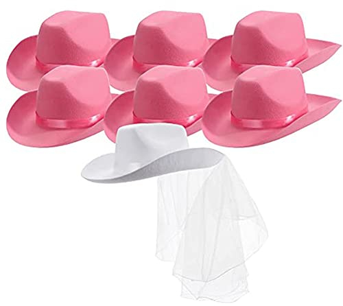 Braut Cowgirl Hut Schleier Breiter Krempe Hochzeitsparty Hut Western Cowboy Cap Food Kleid Hut Für Junggesellenabteilung Party