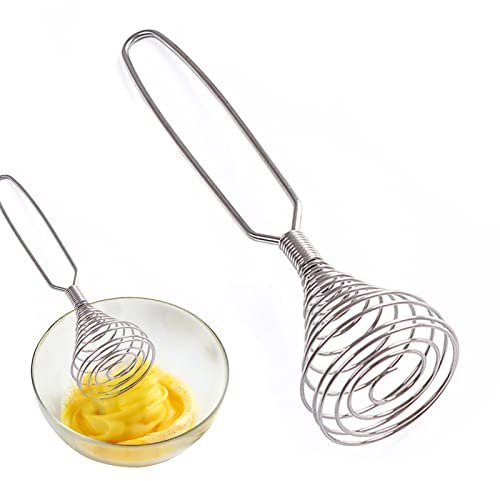 JINGLING Fouets à Ressort | Fil Fouet Crème Batteur À Oeufs Sauce Mélangeur À Main | Cuisine pour mélanger la Sauce épaisse, Fouet à Main en en Acier Inoxydable Parfait pour la