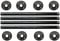 Suyak 4 Pack Industrial Metal Legs, Heavy Duty Metal Pipes and Flanges for Custom Vintage Furniture and Shelf, Dining and Coffee Table Legs (90 cm, Dark Grey)