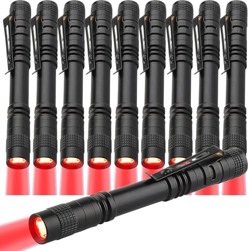 MODOAO Linterna LED de luz roja linterna portátil de emergencia pequeña linterna de trabajo luz roja pluma linterna para diferentes escenarios (10)