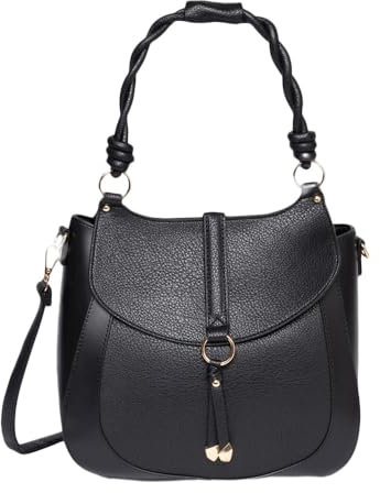 Manoukian Nikky Schultertasche, Schwarz, für Damen, Schwarz, Schwarz