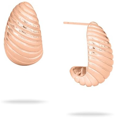 ECHTZEIT Creole mit organischen Linien in Tropfenform aus Edelstahl - 2,2 cm lang - leicht & angenehm - The Organic Drop