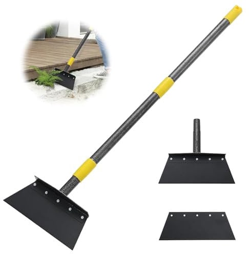 Multifunctional Garden Cleaning Shovel, 160cm Heavy Duty Steel Gardening Scraper Shovel with Adjustable Handle, Outdoor Spade Tool for Weeding, Flat tool for Lawn Edging,Digging,Ice Removal