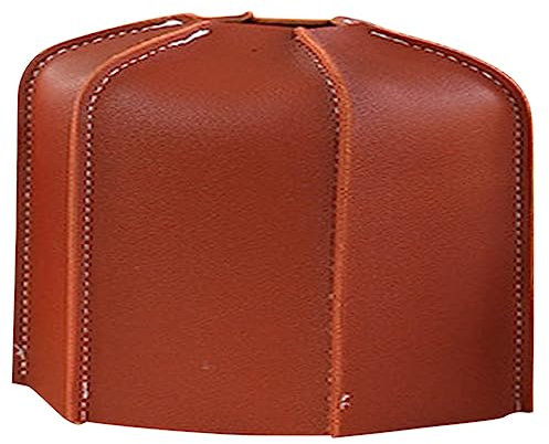 BEBEMOKO Leather Propane Tank Cover for Camping Grill Accessories Gas Canister Sleeve Protector Folding Storage for Outdoor Camping Stove Gas