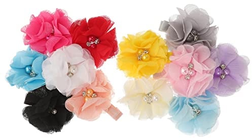 Milisten 12 STK. Haustierhaarclip Blumenhaarhaarklammern Für Hunde Und Katzen Haustierkopfschmuck Als Haaraccessoires Leicht Für Pflege Fotoshooting Party Und Urlaub