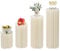 4er Set Blumenständer Faltbare Papier-Blumensäulen, Runde Karton Pflanzenständer Hintergrund Deko Hochzeitsvase mit Klare PVC-Platten, für Hochzeit Geburtstag Party, Weiß, 40/60/80/100cm