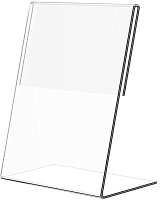 OFFSCH Tischkartenhalter Transparenter Aufsteller Für Flyer Menüs Und Für Restaurants Und Veranstaltungen