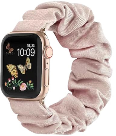NHQZ 1 Pieza de correas para Appl e Watch, Correa para Appl e Watch, Doble cara compatible con correas para Appl e Watch de 38/40/41 mm, S, Color rosa