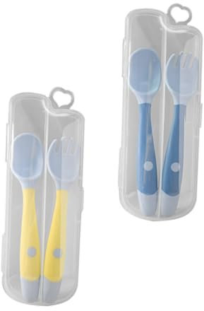 MOBUTOFU Besteck Für Jungen Und Mädchen Baby-esstrainingsgeschirr Pp-tpe-material Kompakte Größe Für Kleinkinder